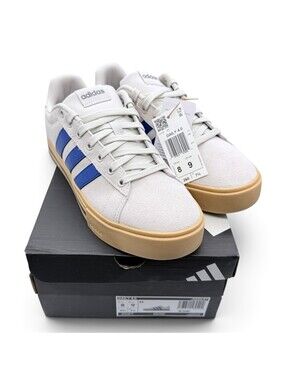 adidas Daily 4.0 Men's 8 Women's 9 Gray Blue Suede Gum Sole Sneakers JQ5647